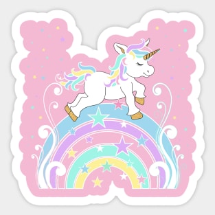 Isolated Starry Unicorn Sticker
